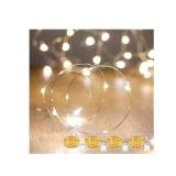 String Lights,Waterproof LED String Lights Fairy String Lights Starry ,Battery Operated String Lights for Indoor&Outdoor Decoration Wedding Home Parties Christmas Holiday. (Warm White, 10Ft/4pc)