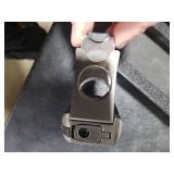 SOMGEM 5-in-1 Torch Lighter, Windproof Triple Jet Flame Butane Lighter with Built-in Cutter, Punch, Draw Enhancer and Holder Function, Refillable and Adjustable, Mens Gifts (Sold Without Gas)