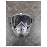 Paintball Mask Anti Fog,Tactical Full Face Mask Ski Mask Goggles Detachable Adjustable,Motorcycle Riding Face Protection (Black)