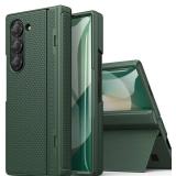 BXYJY for Samsung Galaxy Z Fold 6 Case Slim with Kickstand & Tempered Screen Protector & Hinge Protection, 360° Full Body Shockproof Protective Phone Case for Samsung Galaxy Z Fold6 2024, Gre