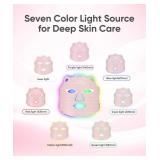 SDKWDH LED Light Therapy Mask, Red Light Therapy for Face - Red Light for Anti-Aging & Wrinkles, Blue for Acne, IR for Deep Repair, At-Home Device, FDA Cleared, Portable & Rechargeable, Pink