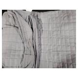 Comfort Spaces Daybed Cover - Luxe Double Sided-Quilting, All Season Cozy Bedding with Bedskirt, Matching Shams, Kienna Grey 75x39 5 Piece,100% Microfiber