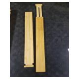 Utoplike 4 pcs Bamboo Kitchen Drawer Dividers Large, Adjustable Drawer Organizers, Spring Loaded, Works in Kitchen, Dresser, Bathroom, Bedroom, Drawer, Desk