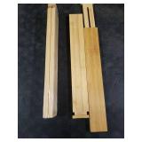 Utoplike 4 pcs Bamboo Kitchen Drawer Dividers Large, Adjustable Drawer Organizers, Spring Loaded, Works in Kitchen, Dresser, Bathroom, Bedroom, Drawer, Desk