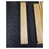 Utoplike 4 pcs Bamboo Kitchen Drawer Dividers Large, Adjustable Drawer Organizers, Spring Loaded, Works in Kitchen, Dresser, Bathroom, Bedroom, Drawer, Desk