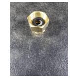YOUHO Garden Hose Adapter Connector Heavy-Duty, Solid Brass Fittings 1 NPT Female Hose Thread x 3/4 GHT Female Hose Thread 1 Pack