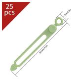 25 Pcs Silicone Cable Ties, Reusable Cable Straps Wire Organizer, Cable Management Cord Organizer for Fastening Earphone Phone Charger Home Office Desk Kitchen Appliances Cable Cords Wires