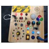 Sumsoltic Busy Board,Montessori Toys for 1-3 Year Old Boys & Girls,Travel Educational Learning Activities for Toddlers,Sensory Toy for Kids with Autism (Busy Board v5)