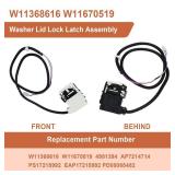 W11368616 W11670519 Washer Lid Lock Latch Assembly Compatible with Whirlpool & Maytag Washing Machine Lid Lock Switch MVW4505MW0 MVW5430MW1 MVW5430PBK0 MVW5435PW0, Replaces AP7214714, PS17215992