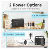 PRUNUS J03 AM FM Radio Portable Plug in Wall or AA Battery Operated for Home/Outdoor, Large Speaker Excellent Sound, Excellent Reception 19.5 ant, Large Tuning Knobs,Gifts for Seniors. MISSING POWER C