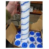 Leumoi 12 Pcs 14 Inch 3/8 Nap Paint Roller Covers Bulk Microfiber Refill Roller Cover with End Caps Painter Lint Free Paint Kit Home Repair Tools for Most Types of Surfaces