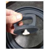 Microwave Splatter Cover Vented Glass Splatter Guard Lid with Collapsible Silicone for Food as Pot Cover Plate 10.8 inch for 6 7 8 9 10 inch Plate Bowl