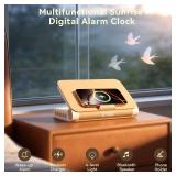 Vivilumens Sunrise Alarm Clock with Wireless Charging Station Bluetooth Speaker Loud for Heavy Sleepers Adults Aesthetic Book Wake Up Light for Bedroom Decor Dimmable Bedside Lamp Tech Birthday Gift