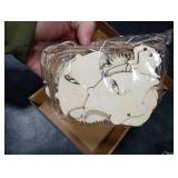 JOPHMO 24 Pieces Christmas Wood Ornaments Snowflake Gnome Snowman Truck Wooden Hanging Ornaments Christmas Tree Cutouts Wood Crafts Holiday Decor Xmas Party Supplies (Xmas-Mixed-A)