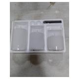 Eywamage Clear Glass Flameless Candles with Remote Timer, Flickering Battery LED Pillar Candles Set of 3