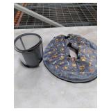 Didopet Inflatable Dog Cone with Anti-Licking Clear Shield, Protective Dog Donut Collar After Surgery, Adjustable Soft Recovery Cone for Pets, Alternative Collar with Buckle Strap (Grey Paw, XL)