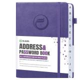 Address Book with Alphabetical Tabs, Hardcover Password Book, Address Organizer Keep Track of Phone Numbers, Special Days, Birthdays, Anniversaries and Notes (5.3