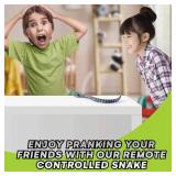 Top Race Remote Control Rattle Snake - Realistic Robot Snake Toy with Infrared Receiver - Rc Animal Prank Toy Perfect for Kids Ages 4 Up or for Adult Pranks - Makes a Great Gift
