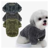 FabriCastle Dog Sweater, 2-Pack Dog Clothes & Coat, Pet Jacket for Small & Medium Dogs Boy or Girl, Soft and Warm Cat Sweaters Doggy Apparel Costumes