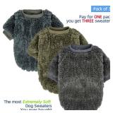 FabriCastle Dog Sweater, 2-Pack Dog Clothes & Coat, Pet Jacket for Small & Medium Dogs Boy or Girl, Soft and Warm Cat Sweaters Doggy Apparel Costumes