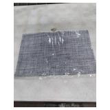 DVLOL Grey Placemats Set of 2 - Heat Resistant Non-Slip Place mats for Dining Table, Washable Durable PVC Vinyl Woven Table Mats (Grey, 2)