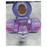 PERRYHOME Kids Makeup Sets for Girls 5-8, 59 Pcs Washable Real Cosmetic Set with Mirror, Non-Toxic Girls Makeup Kit, Toddler Nail Polish Kit, Princess Toys & Birthday Gifts for 3-12 Years Old(Purple)
