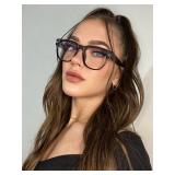 VISOONE Square TR90 Blue Light Blocking Glasses with Anti Glare Computer Glass Woman and Men SAGE