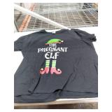 Pregnant Elf Family Matching Group Christmas T-Shirt Size 3xl