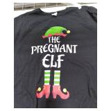 Pregnant Elf Family Matching Group Christmas T-Shirt Size 3xl