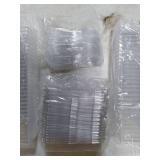 TOFLEN BULK 5 oz Dessert Cups with Lids and Spoons, Mini Clear Plastic Parfait Cups, Rectangle Party Serving Bowls for Parfait, Appetizers, Mousse, Pudding