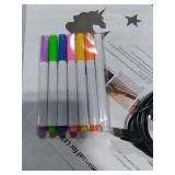 Hansanti LED Note Board with Colors, 13.7X10 Light Up Acrylic Dry Erase Board Led Drawing Board 7 Colors Message Board Night Light with 7 Markers for Birthday Party Christmas Gift