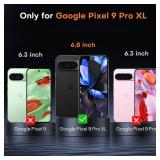 OMOTON 3+2 Pack for Google Pixel 9 Pro XL Screen Protector 6.8 Inch, 3 Tempered Glass Film & 2 Camera Lens Protector, Bubble-free, HD Clear, Not for 9 Pro/ 9