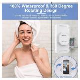 URROY Shower Phone Holder Waterproof, 360° Rotation Shower Phone Case, Anti-Fog High Sensitivity Universal Cover Mount Stand for Bathroom Wall Mirror Bathtub Kitchen, Gift for Men Women