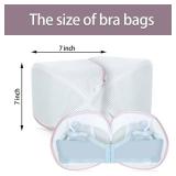 Shappy 6 Pieces Bra Washing Bag for Laundry Mesh Wash Lingerie Underwear Brassiere Washing Bags with Zipper for Women Laundry Storage(7.87 Inch,Pink)