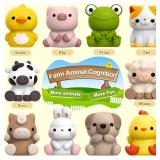 Learning Toys for 1,2,3 Year Old Toddlers, 20Pcs Farm Animals Toys Montessori Counting, Matching & Sorting Fine Motor Games, Christmas Birthday Easter Gift for Baby Boys Girls Age 12-18 Months