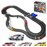 Slot Car Race Track Sets, Slot Cars - Electric Race Car Track Set, 4 High Speed Cars Tracks for Kids, Remote Control Car, Gifts Toys for Boys - 115
