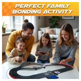 Slot Car Race Track Sets, Slot Cars - Electric Race Car Track Set, 4 High Speed Cars Tracks for Kids, Remote Control Car, Gifts Toys for Boys - 115