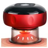 Becommend 5-in-1 Smart Dynamic Cupping Therapy Set with 20-Level Heat & Suction, Cupping Kit for Massage Therapy, Electric Cupping Device with Red Light for Back Pain, Knots, Soreness Relief (Red)