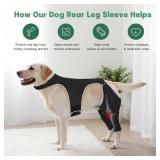 Pawfun Dog Recovery Sleeve Back Leg Breathable Dog Rear Leg Sleeve for ACL/TPLO Wound Recovery, Adjustable Dogs Pants with Reflective Edge Suitable for Male and Female Pets Cone Alternative,XXL