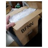 BFNN Free Standing Foldable Dog Gate, 16.5 High Step-Over Metal Short Pet Gate, Up to 72 Wide Puppy Fence for Stairs and Doorways, Indoor & Outdoor Use, No Drilling and No Assembly, White