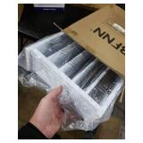 BFNN Free Standing Foldable Dog Gate, 16.5 High Step-Over Metal Short Pet Gate, Up to 72 Wide Puppy Fence for Stairs and Doorways, Indoor & Outdoor Use, No Drilling and No Assembly, White