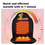 Heated Seat Covers 1 Minute Rapid Heating Seat Cushion,UL Listed,Black Seat Warmer for Winter.