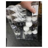 Shatterproof Christmas Ball Ornaments Set, 130 Pack Christmas Tree Decorations, Assorted Hanging Christmas Balls Bulk for Holiday Indoor Outdoor Xmas Party Decor (130 Black)