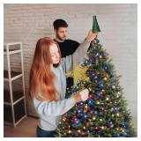 Christmas Tree Topper Holder - Twist On Universal Stabilizer with Adjustable Attachments. Secure Lock for Treetop Ornaments, Fits Most Basic Tree Types & Topper (Green)