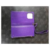 XcaseBar for iPhone 15 Pro 6.1 Wallet case with Zipper Credit Card Holder RFID Blocking,Flip Folio Book PU Leather Shockproof Strap Protective Cover Women Men for Apple 15Pro Phone case Purple