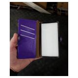 XcaseBar for iPhone 15 Pro 6.1 Wallet case with Zipper Credit Card Holder RFID Blocking,Flip Folio Book PU Leather Shockproof Strap Protective Cover Women Men for Apple 15Pro Phone case Purple