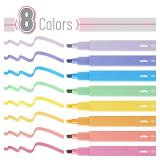 Mr. Pen Aesthetic Highlighters, 8 pcs, Chisel Tip, Assorted Colors, No Bleed Bible Highlighters