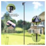 Flanagan 92 Inch Bird House Pole Mount Kit, Adjustable Heavy Duty Feeder Pole for Outdoors, Feeding Station With Squirrel Proof Baffle for Watching (House Not Included)