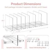 Yecaye Purse Organizer for Closet, Adjustable Closet Purse Organizer Rack, Clear Plastic Handbag Storage Organizer, Shelf Divider for Bedroom, Office, Kitchen