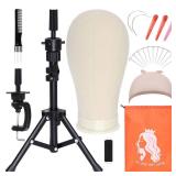 PWEOUKE Wig Stand with Head for Styling Wigs,23